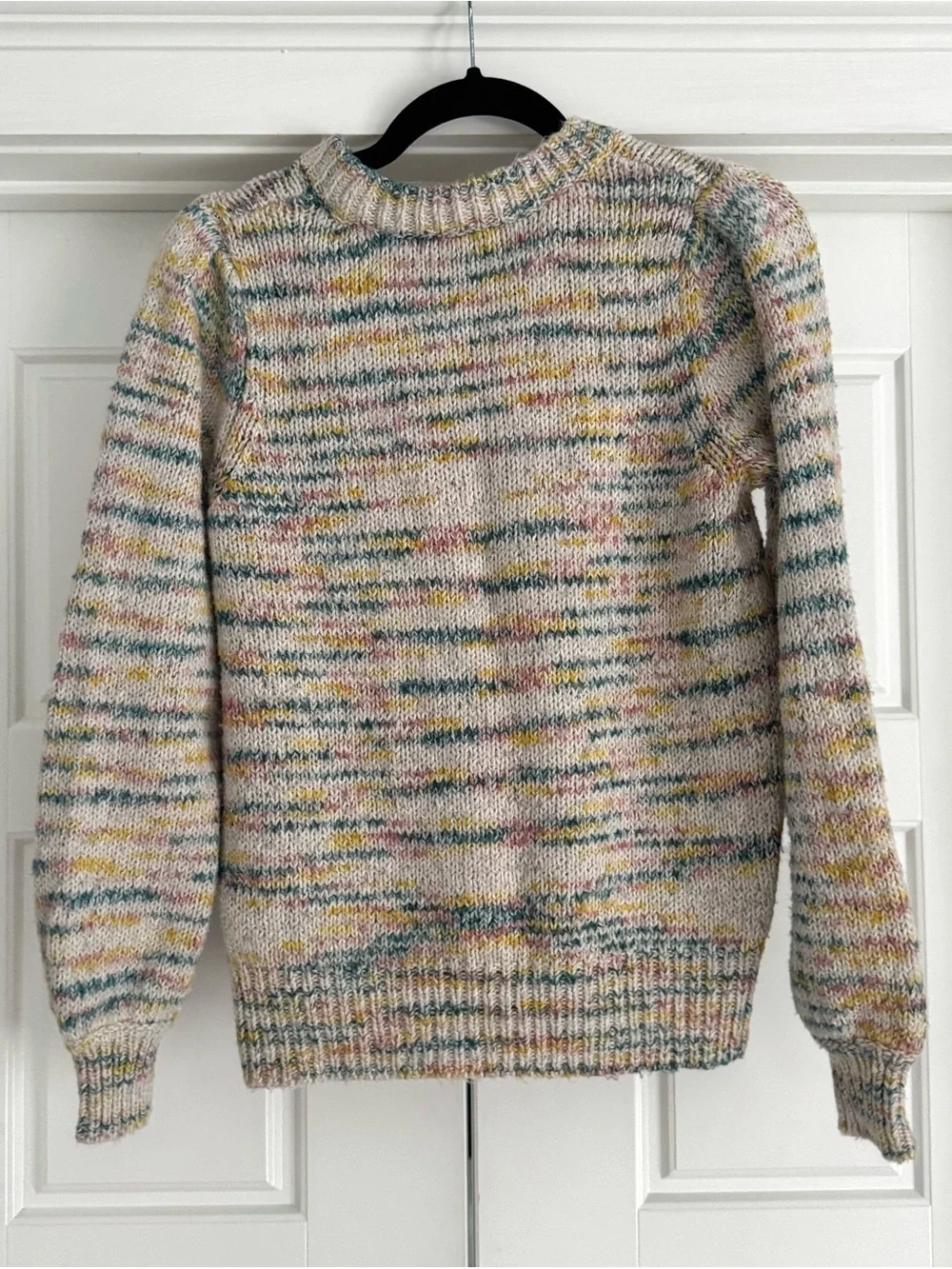 Rails Sybil White Space Dye Sweater - Small